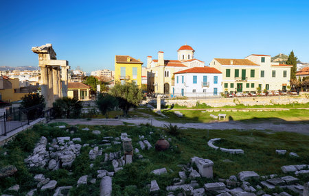Ancient Roman Forum in Athens, Greeceのeditorial素材