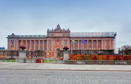 Riksdag - Swedish Parliament. Stockholmの写真素材