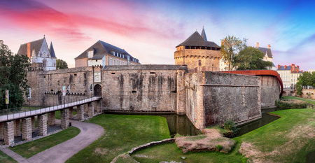 Nantes - Castle of the Dukes of Brittany (Chateau des Ducs de Bretagne), Franceのeditorial素材