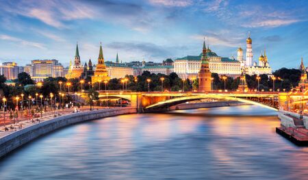 Moscow, Kremlin and Moskva River, Russiaの写真素材