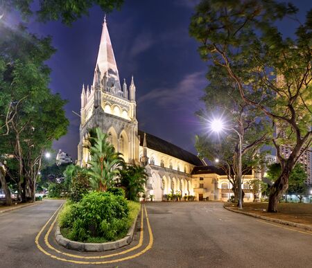 Singapore - Andrew's Cathedral at night