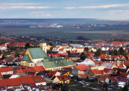 Beautiful view in Svaty Jur, Slovakiaの写真素材