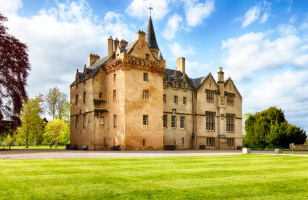 Inverness, Highlands, Scotland - Mai 13, 2022: Brodie Castle near Inverness in Scotland. Now run by the National Trust it is a popular highland tourist attraction.のeditorial素材