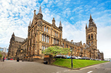 University of Glasgow Main Building - Scotlandの写真素材