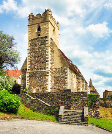 Church in Saint Michael in Austria valley Wachauの写真素材