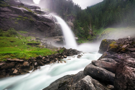 Krimml Waterfalls in High Tauern National Park - Austria Alpsの写真素材