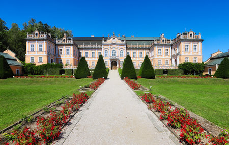 Czech Republic - Palace of Nove Hrady Castle in rococo style in Eastern Europeの写真素材