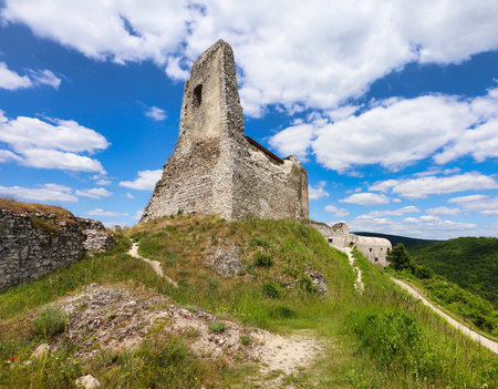 Ruin of castle Cachtice, Slovakia landmarkの写真素材