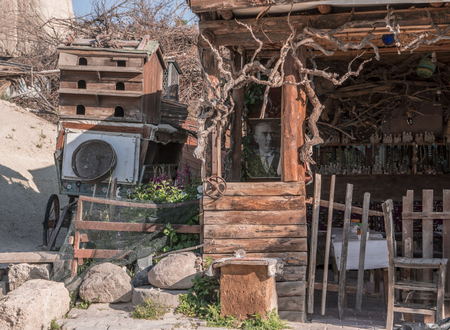 Unique Cafe Located in Love Valley in Cappadocia, Turkeyの写真素材