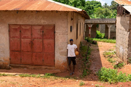 Zanzibar, Tanzania - JANUARY 2020: Black African People in their Usual Lifestyle on Streets of Zanzibar Villageのeditorial素材