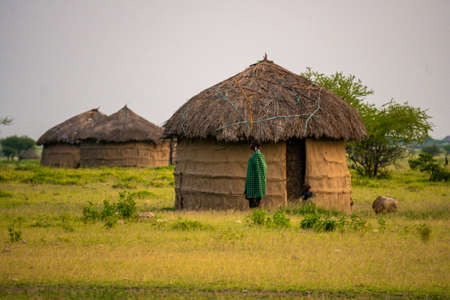 Arusha, Tanzania, January 2020: maasai People in their Village Typical Tribal lifestyleのeditorial素材