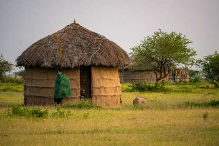 Arusha, Tanzania, January 2020: maasai People in their Village Typical Tribal lifestyleのeditorial素材