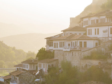 Historic city of Berat in Albania, World Heritage Site by UNESCOの写真素材