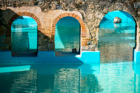 Hacienda Santa Maria Regla, Hidalgo, Mexico.の写真素材