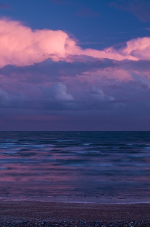 Lovely colors on pebble beachの写真素材