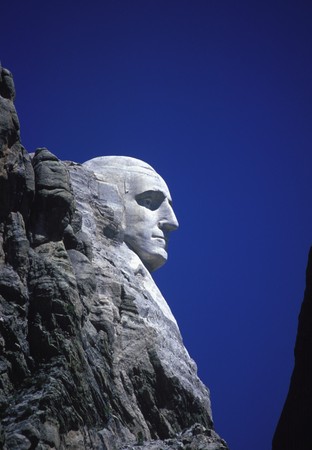washington bust on mount rushmore national monument, South Dakotaのeditorial素材