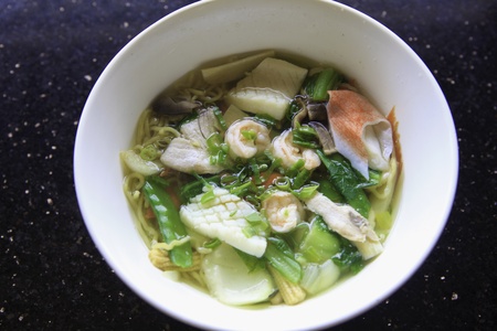 asian seafood and vegetable soup