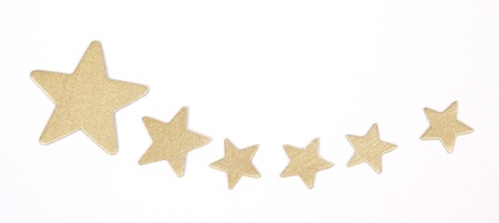 Gold stars on the white backgroung