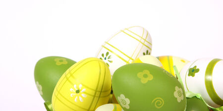 The Easter painted eggs の写真素材