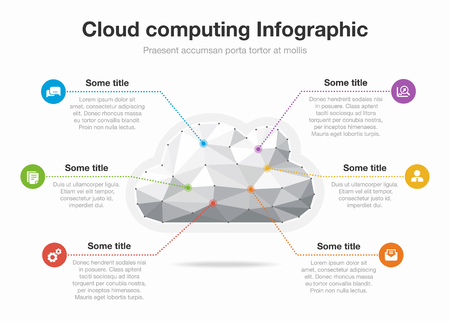 Infographic Vector Cloud computing template.のイラスト素材