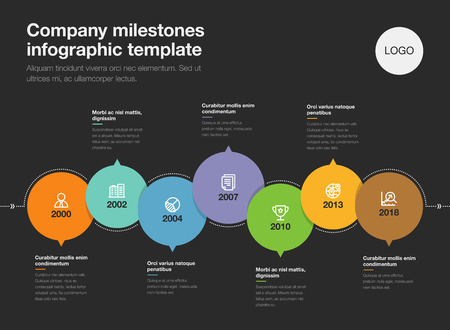 Vector infographic for a businessman template isolated on a white background. Easy to use for your website or presentation.のイラスト素材