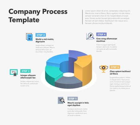Modern business infographic for company process. Easy to use for your website or presentation.のイラスト素材