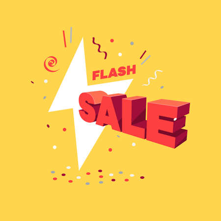 Flash sale discount, promotional symbol. Easy to use for your sale promotion.のイラスト素材
