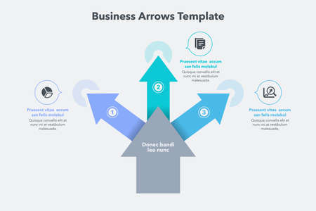 Business arrows template with three stages and place for your content. Easy to use for your design...