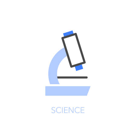 Simple visualised science symbol with a microscope. Easy to use for your website or presentation.のイラスト素材