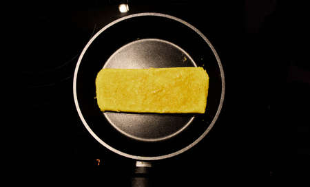 French omelette in a skillet