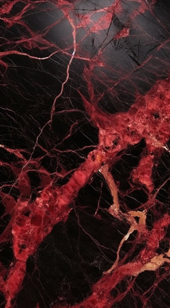 Red marble patterned texture background. Marbles of Thailand, abstract natural marble black and red for design.の写真素材