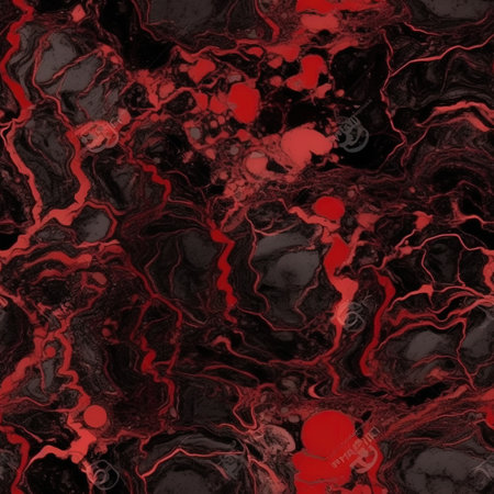 Marble seamless generated hires texture, abstract red and black marble backgroundの写真素材