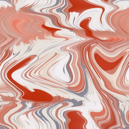 Red and white abstract background. Liquid marble pattern. Vector illustration.の写真素材