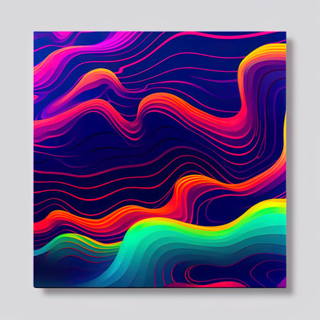 Abstract wavy background. Colorful gradient waves. Vector illustration.