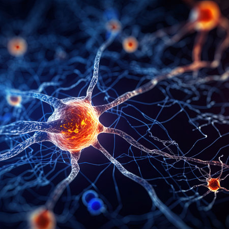 3d illustration of neurons in the human body, brain, nervous system