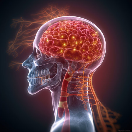 Human Brain Anatomy - 3D Illustration of Human Brain Anatomyの写真素材
