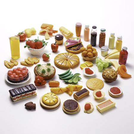 Foods high in vitamin B12 on white background. Healthy eating concept.の写真素材