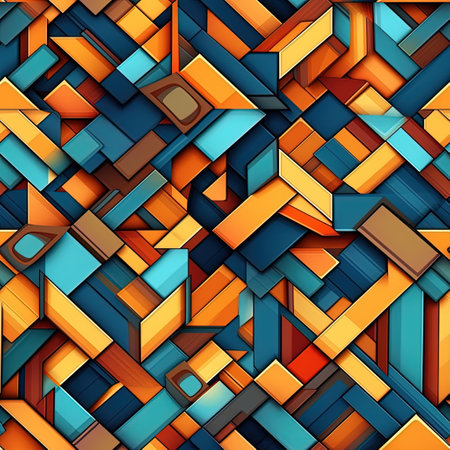 Abstract geometric background. Colorful 3d cubes. Vector illustration.の写真素材