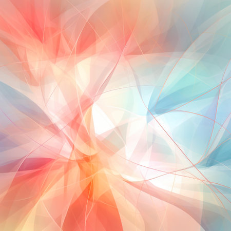 abstract background with smooth lines and waves in pastel colors.の写真素材