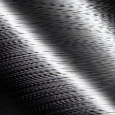 Metal background or texture of brushed steel plate with reflections Iron plate and shinyの写真素材