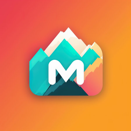 Letter M icon design template elements for your application or corporate identity.の写真素材