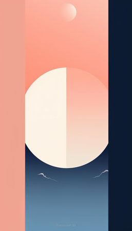 Minimal abstract cover design. Geometric shapes in pastel colors. Vector illustration.の写真素材