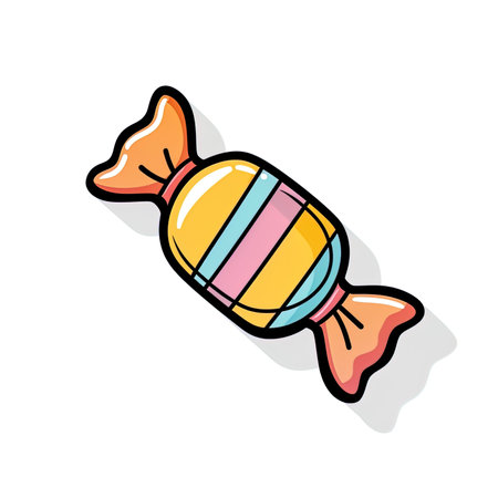 Colorful candy icon. Vector illustration in doodle style.の写真素材