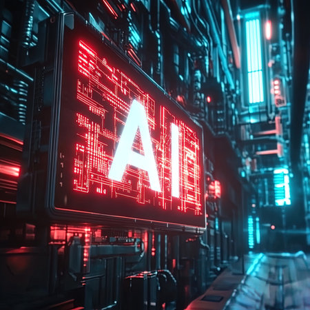3d rendering of programming code in a server room with bright lights