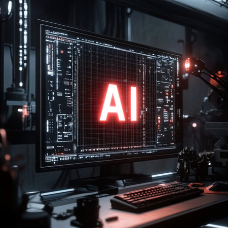 Ai, artificial intelligence, machine learning concept. 3D Renderingの写真素材