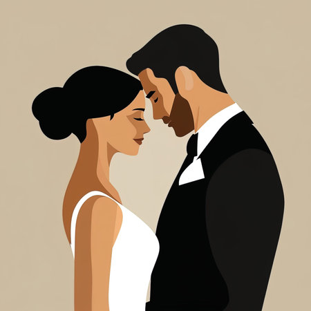 Couple in love, man and woman in love, vector illustrationの写真素材