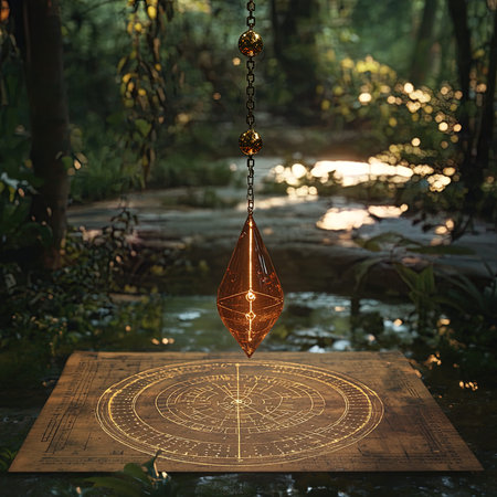 Mystical astrology symbol on the table. Sacred geometry.の写真素材