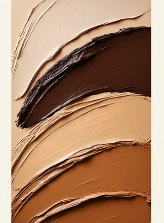 Smears in different shades of brown on a white background