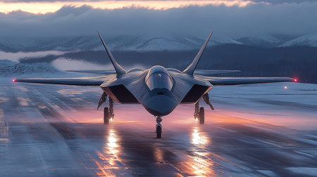 3D CG rendering of Air Force fighter. 3D CG rendering.
