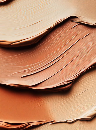 Liquid foundation texture as a background, close-up. Cosmetic productsの写真素材